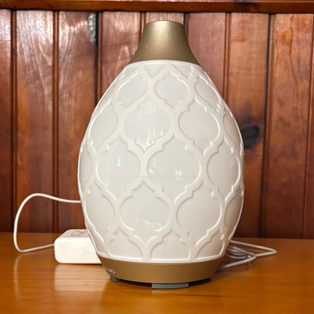Young Living Gold and White Decorative Diffuser